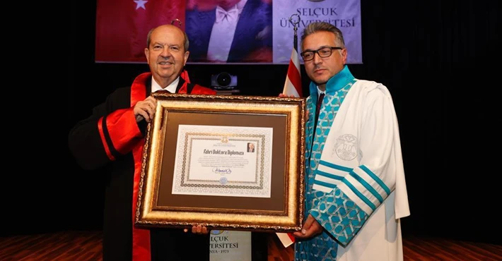 Cumhurbaşkanı Tatar’a Selçuk Üniversitesi’nde fahri doktora verildi