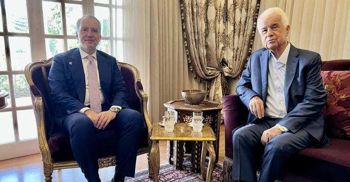 Fatih Erbakan Derviş Eroğlu’nu ziyaret etti