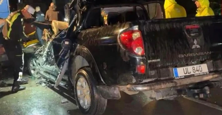 Gazimağusa – İskele anayolu kaza 2 kişi hayatını kaybetti