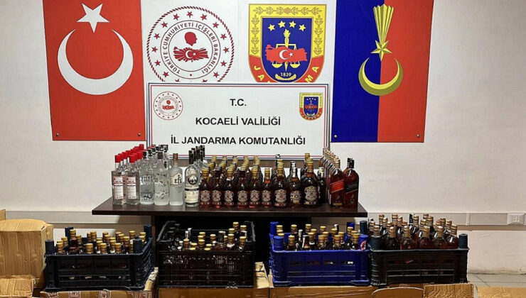 Kocaeli'de 1023 şişe sahte içki yakalandı! 1 kişi gözaltına alındı…