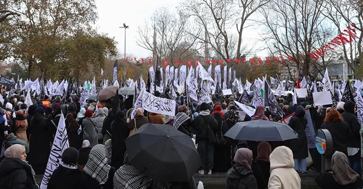 İstanbul'da "Büyük Filistin Yürüyüşü"
