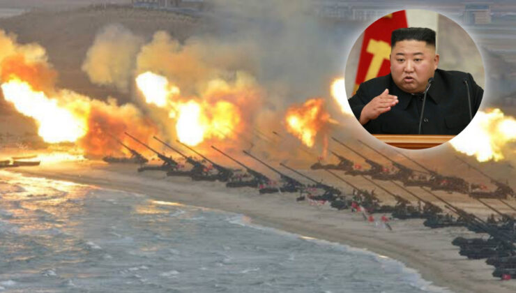 Kuzey Kore, Güney Kore sınırını topa tuttu! Savaş an meselesi…