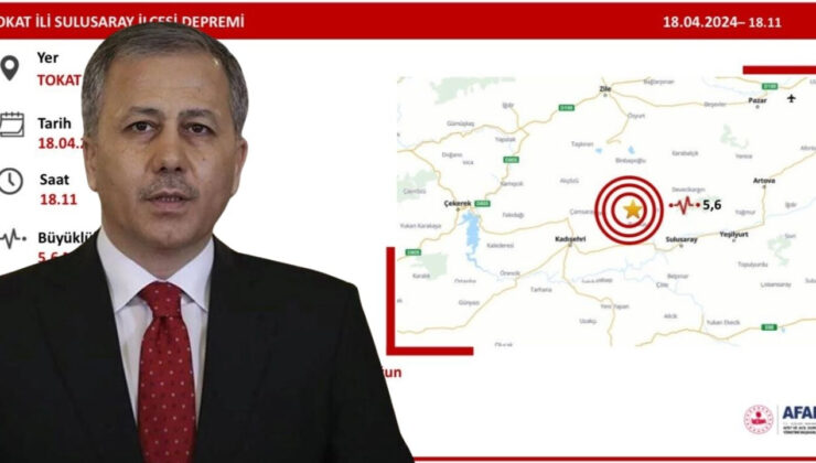 Tokat'taki deprem sonrası Bakan Yerlikaya'dan ilk açıklama