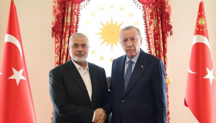 Dolmabahçe'de kritik görüşme… Cumhurbaşkanı Erdoğan, Haniye'yi kabul etti