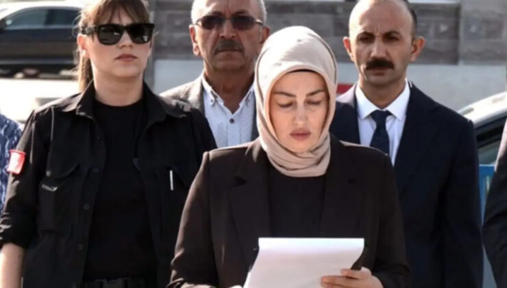 Çelik yelekli Ayşe Ateş, güneş gözlüğünü bile devletin koruma polisine tutturuyor!