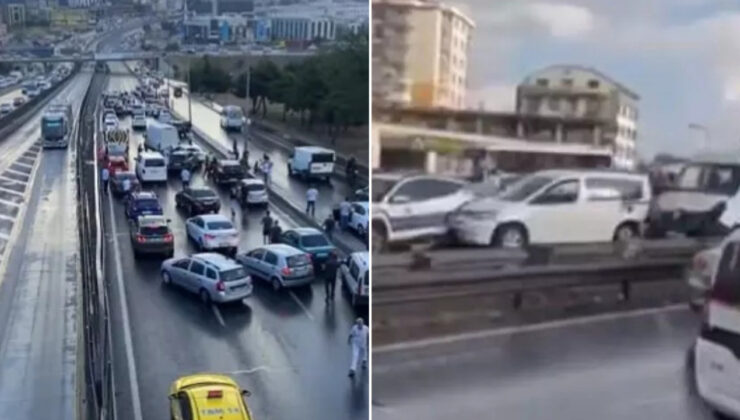 E-5'te 15 araç zincirleme kazaya karıştı! Trafik durdu, çok sayıda yaralı var…