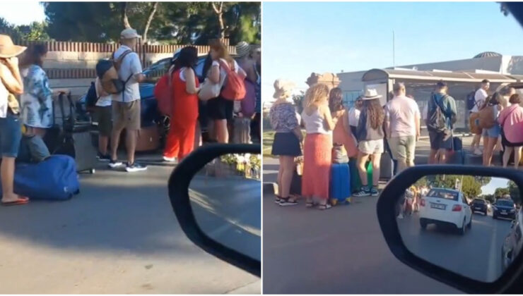 Ayvalık'tan Midilli'ye gidiş kuyruğu! Uzunluğu fotoğraflara sığmadı!