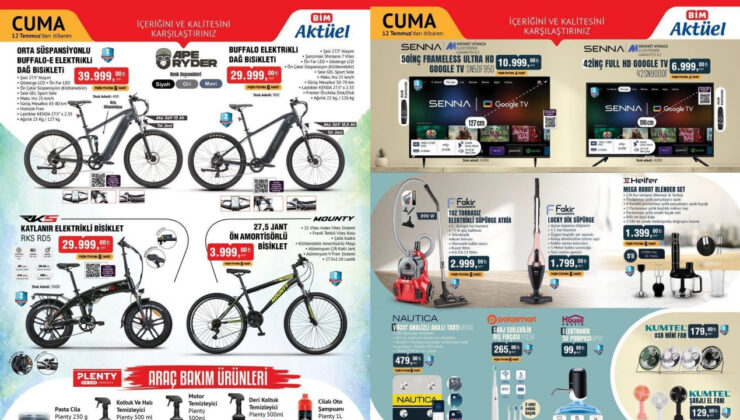 BİM'e ucuza elektrikli bisiklet geliyor! İşte BİM 12 Temmuz aktüel ürünler kataloğu…