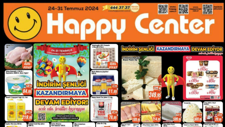 Yağ, çay, şeker ve kahvelerde indirim: Happy Center İndirim Şenliği fırsatları başladı! Happy Center 24-31 Temmuz 2024 aktüel