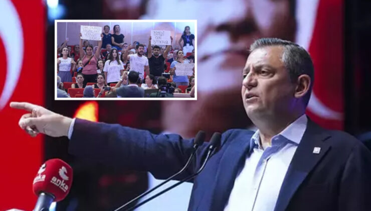 Özgür Özel'i kızdıran protesto! "Erkek arkadaşları dışarı alın. Bula bula bu toplantıyı mı buldunuz?"