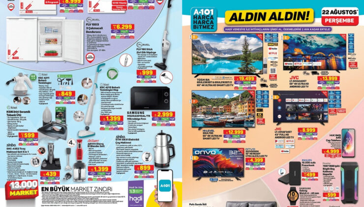 A101'e ucuza Kiwi buharlı yer silme mopu geliyor! İşte 22 Ağustos A101 aktüel ürünler…