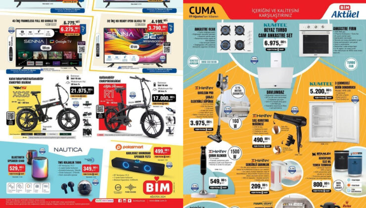 BİM'e ucuza katlanabilir elektrikli bisiklet geliyor! İşte BİM 6-9 Ağustos aktüel ürünler…
