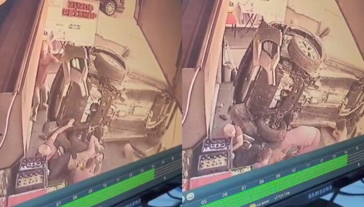 İstanbul Maltepe'de cipin dükkan önündeki kişileri ezdiği anlar kamerada!