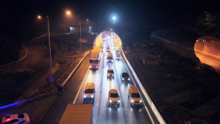 Bolu Dağı Tüneli'nin İstanbul yönü 38 günlük kapalı dönemin ardından tekrar trafiğe açıldı