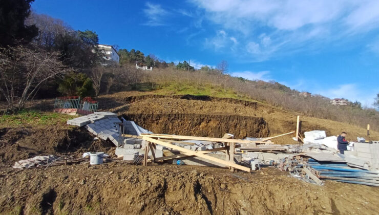 Trabzon’da istinat duvarı çöktü; 1 işçi öldü