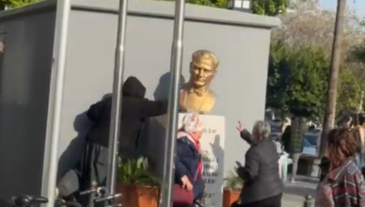 Bir Atatürk büstüne saldırı daha