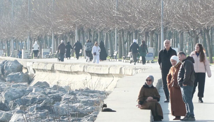 İstanbul'da kış ortasında şaşırtan görüntüler