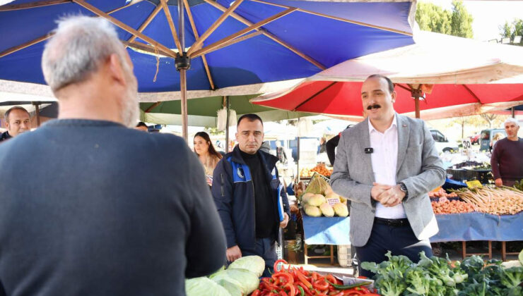 Konyaaltı Belediye Başkanı Kotan pazar yeri ziyaretlerine devam ediyor