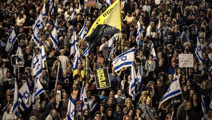 İsrail’de on binler meydanlarda! Netanyahu hükümetinin istifasını istediler