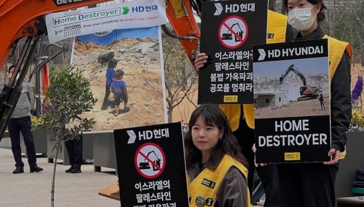 Güney Kore’de Hyundai’ye ‘Filistin’ protestosu