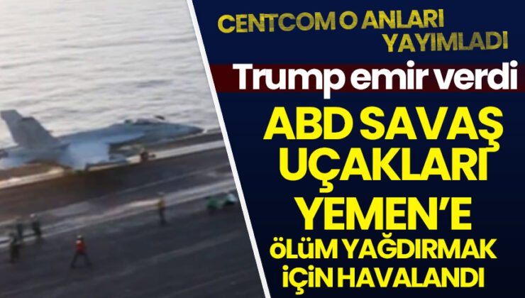 CENTCOM görüntüleri paylaştı! ABD savaş uçakları Trump’ın emriyle havalandı