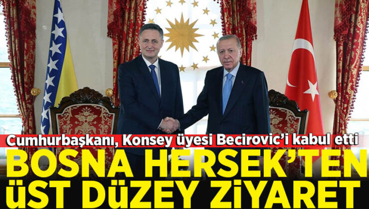 Cumhurbaşkanı Erdoğan, Bosna Hersek Devlet Başkanlığı Konseyi Üyesi Becirovic’i kabul etti