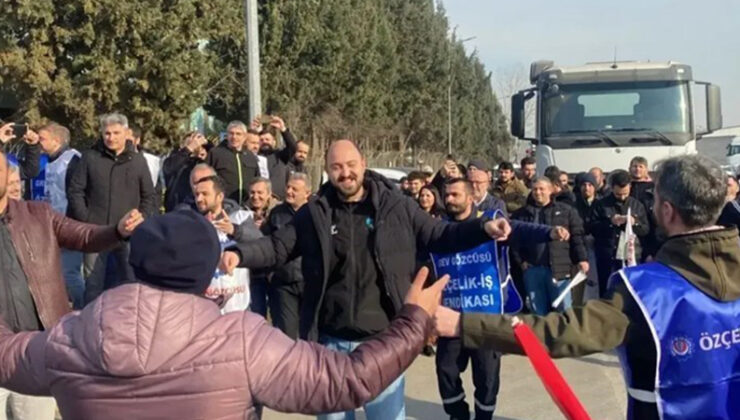Oğuzhan Alpdoğan’dan grevdeki eski mesai arkadaşlarına destek ziyareti
