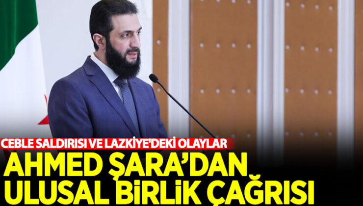 Ahmed Şara’dan ‘ulusal birlik’ çağrısı
