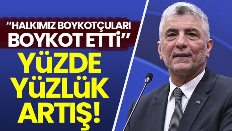 Bakan Bolat: Halkımız, boykotçuları boykot etti! Yüzde yüzlük artış!