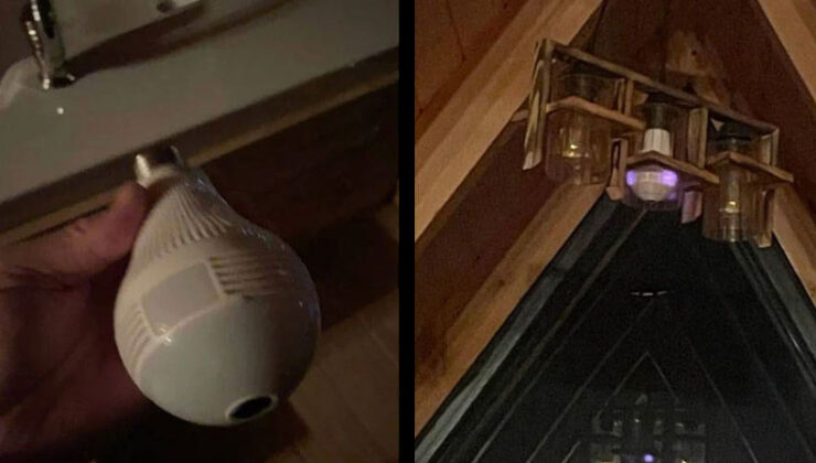 Bungalovdaki gizli kamera görüntüleri, patronun cep telefonundan çıktı!