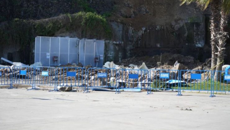 Samsun'da meydana gelen heyelandan yeni görüntüler