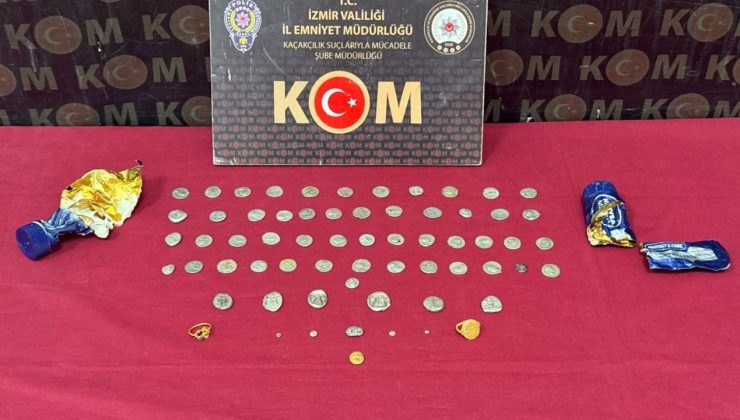 130 Sikke ve 2 Altın Yüzük Ele Geçirildi