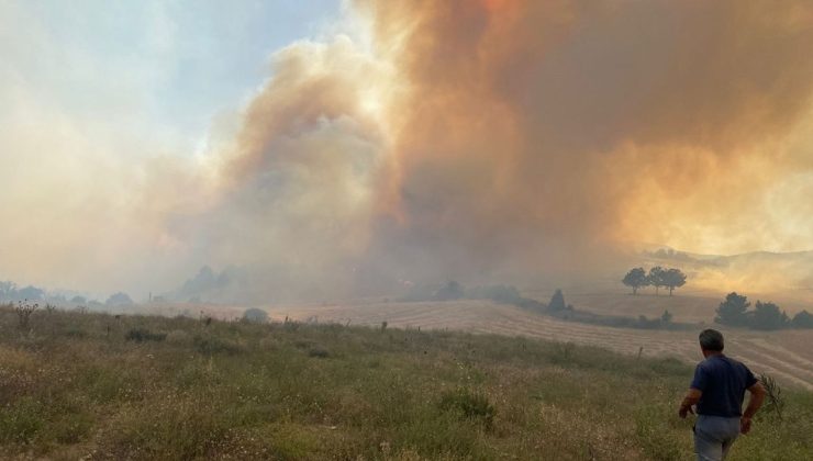 Kütahya’daki Orman Yangınında Soğutma Çalışmaları Devam Ediyor