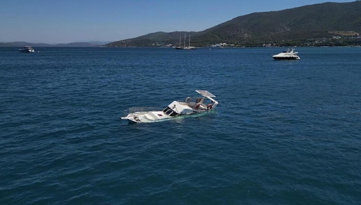 Bodrum’da 10 metrelik tekne battı