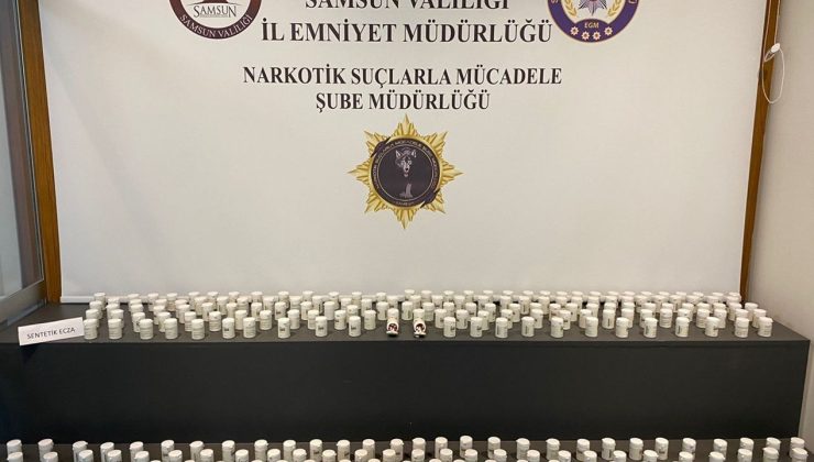 Samsun’da 16 Bin 800 Sentetik Ecza Hapı Ele Geçirildi