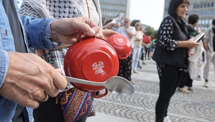 Slovenya’da Gazze İçin Protesto Gösterisi