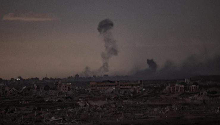 Soykırımcı İsrail ateşkese rağmen, Gazze’ye gece boyunca yoğun saldırılar düzenledi