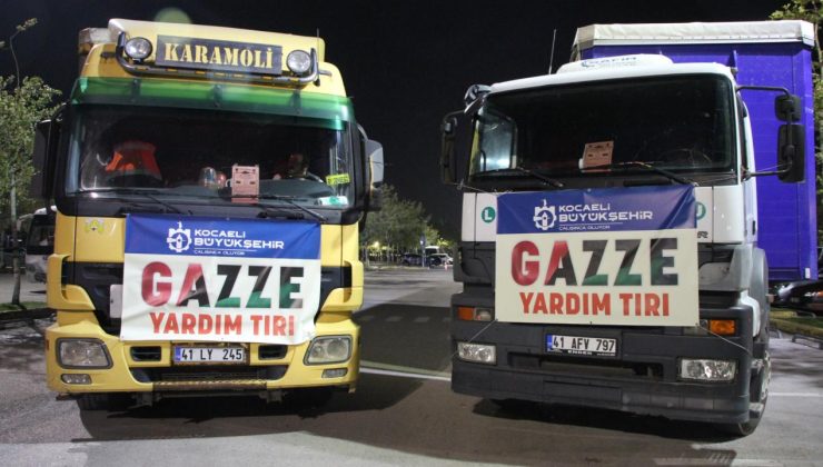 Kocaeli’den Gazze’ye yardım tırları dualarla uğurlandı