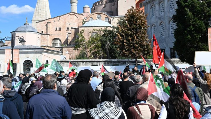 İstanbul’da yüz binler katil İsrail’i protesto ediyor