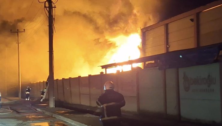 Samsun’da geri dönüşüm fabrikasında çıkan yangın kontrol altına alındı