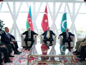 Cumhurbaşkanı Erdoğan, Aliyev ve Şerif ile görüştü