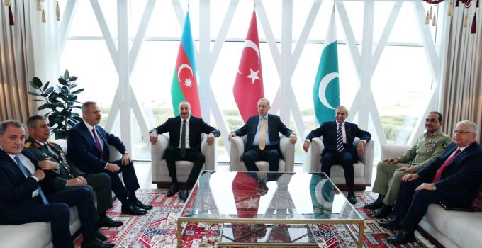 Cumhurbaşkanı Erdoğan, Aliyev ve Şerif ile görüştü