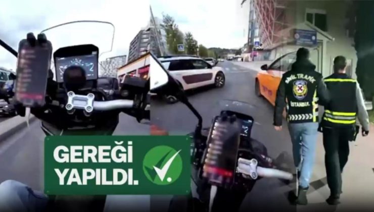 İstanbul’da trafik güvenliğini tehlikeye düşüren motosiklet sürücüsüne ceza