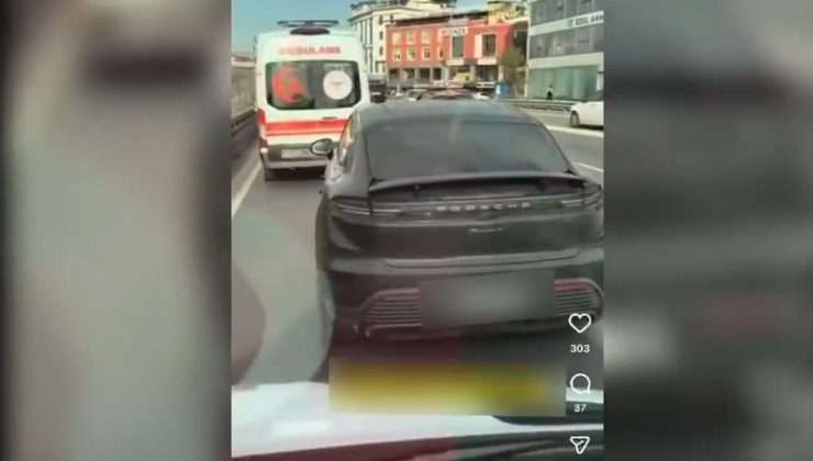 İstanbul’da ambulansa yol vermeyen sürücü yakalandı