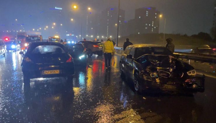 İstanbul’da 7 aracın karıştığı zincirleme kaza: 2 yaralı