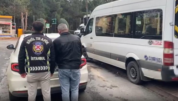 İstanbul’da trafiği tehlikeye düşüren sürücüye para cezası