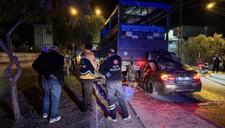 Adana’da kamyona çarpan otomobildeki 1 kişi öldü, 2 kişi yaralandı