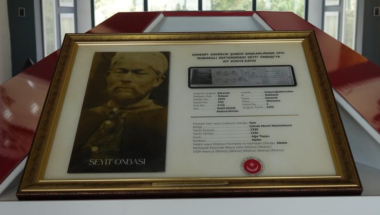 Çanakkale kahramanlarından Seyit Onbaşı’nın askerlik şubesindeki fotoğrafı ortaya çıktı