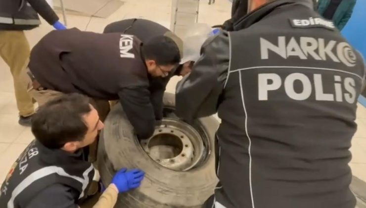 Hamzabeyli’de tır lastiğinde 22,5 kilo uyuşturucu ele geçirildi