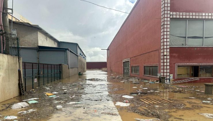 Uşak’ta tarım arazilerini ve iş yerlerini su bastı